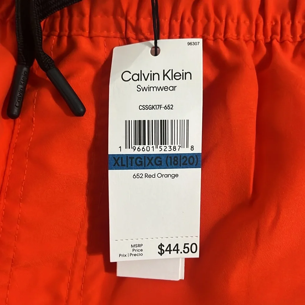 CALVIN KLEIN Big Boys Ombre Logo Swim Trunks SIZE XL (18/20)